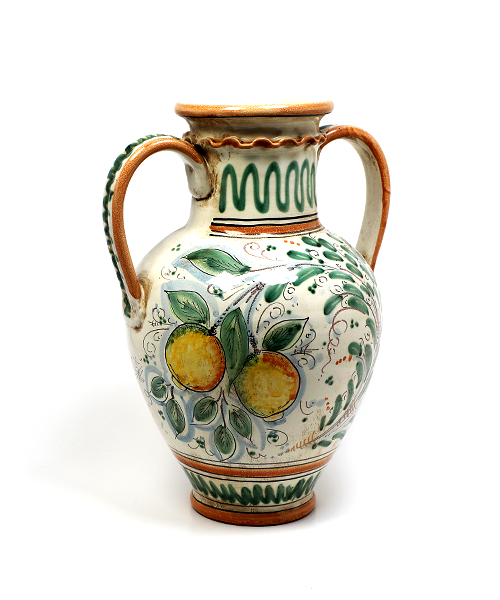 Keramikinė vaza su ąselėmis